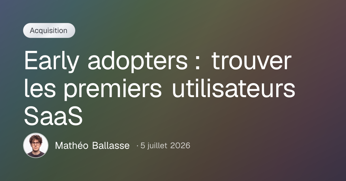 Early adopters : trouver les premiers utilisateurs SaaS